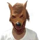 Máscara de cosplay de Halloween, capa de cabeça de animal de látex, cavalo peludo