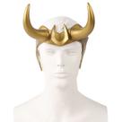 Máscara de cosplay de resina Loki em PVC de meia face para festa à fantasia