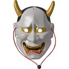 Máscara de cosplay de terror de Halloween tradicional Hannya vermelha branca