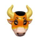 Máscara de cosplay Gold Bull Full Face, adereços de fantasia de plástico
