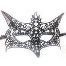 Máscara de cosplay Lady Fox Lace Black Halloween para festa de Halloween