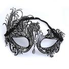 Máscara de cosplay Lady Grey com capa de meia face de metal com strass