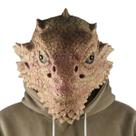 Máscara de cosplay Lizard Latex para animais de desenho animado