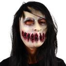 Máscara de cosplay Máscara facial Halloween Ghost, cabelo comprido, triste
