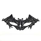 Máscara de cosplay, morcego de renda preta, fantasia de Halloween, adereços, festa