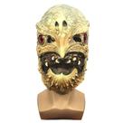 Máscara de cosplay, traje de Halloween de látex com cabeça de pássaro dourado