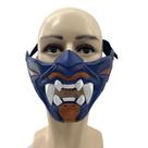 Máscara de cosplay Valorant Yoru Oni Blue Demon Fang, tamanho adulto