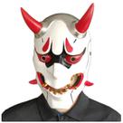 Máscara de demônio, cosplay de Halloween, aterrorizante, látex facial