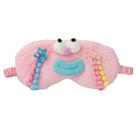 Máscara de dormir Lindo coelhinho de pelúcia com pompons arco-íris 20x10cm Máscara de dormir Lindo coelhinho de pelúcia com pompons arco-íris 20x10cm
