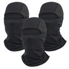 Máscara de esqui Balaclava AILONSHAWN preta, pacote com 3 unidades para homens e mulheres