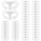 Máscara de fantasia BATTIPAW 48 peças de papel DIY branco de meia face