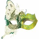 Máscara de fantasia Coddsmz Butterfly Metal com strass 22x18cm