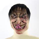 Máscara de fantasia de Halloween, látex, capa facial completa, língua desagradável