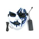 Máscara de fantasma luminosa LED de Halloween com cobertura facial completa em plástico Máscara de fantasma luminosa LED de Halloween com cobertura facial completa em plástico