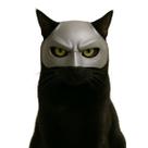 Máscara de Gato 3D Batcat Preta Dourada Prateada Fantasia - Máscara de Gato 3D Batcat Preta Dourada Prateada Fantasia -