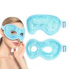 Máscara de gel para olhos Luxtude Resfriamento/Aquecida Reutilizável 2 peças azul
