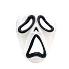 Máscara de Halloween Ghost Face Scary White PVC com acabamento preto