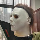 Máscara de Halloween Michael Myers - Látex Branco para Cosplay e Festa