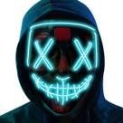 Máscara de iluminação LED Poptrend Fantasia de Halloween para adultos