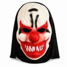 Máscara de Látex Bad Clown Com Capuz Halloween Terror Adulto Máscara de Látex Bad Clown Com Capuz Halloween Terror Adulto