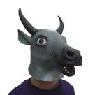 Máscara de látex com cabeça de vaca, capuz suspenso para carnaval e festa de Halloween
