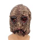 Máscara de látex com design costurado de terror com dentes afiados de Halloween