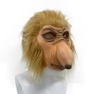Máscara de látex de cosplay de macaco de nariz comprido para Halloween, tamanho único