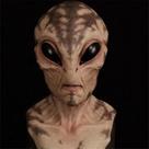 Máscara De Látex De Crânio Alienígena Para Halloween, Acessórios De Fantasia De Horror UFO Para