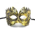 Máscara de látex de Halloween vintage em bronze antigo serrilhado