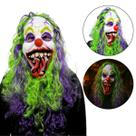 Máscara de Látex Palhaço Terror Halloween Peruca