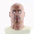 Máscara de látex para cabeça careca, capa facial completa, Halloween, cosplay Máscara de látex para cabeça careca, capa facial completa, Halloween, cosplay