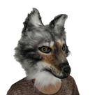 Máscara de látex realista com cabeça de lobo, cosplay de Halloween para adultos