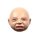 Máscara de látex realista de bebê chorando para Halloween e brincadeiras Máscara de látex realista de bebê chorando para Halloween e brincadeiras