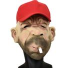 Máscara de látex Red Hat Smoking Uncle para o carnaval de Halloween