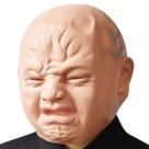 Máscara de látex, rosto inteiro, chorando, chapelaria, comédia, cosplay