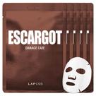 Máscara de Lençol LAPCOS Escargot com Filtrado de Caracol - Pacote com 5 Unidades