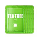Máscara de Lençol LAPCOS Tea Tree - Calmante para Acne (Pacote com 5)