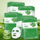 Máscara de lençol YAFUSIPE Aloe Vera para cuidados com a pele hidratante, pacote com 10