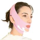 Máscara de lifting facial ADRUITE V Line com faixa para o queixo, rosa