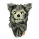 Máscara de lobo para cosplay de Halloween, tecido de pelúcia, boca móvel