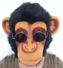 Máscara de macaco Cosplay com óculos de sol, resina de Halloween, tamanho único