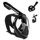 Mascara de Margulho Snorkel Full Face Anti Embaçamento Lazer Diversao Nataçao Praia Valvula Dupla Suporte Camera