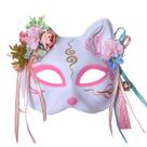 Máscara de meia face Vintage Fox Halloween Cosplay Party PVC