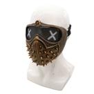 Máscara de meia face Watch Dogs Cosplay Halloween Resin Black Máscara de meia face Watch Dogs Cosplay Halloween Resin Black