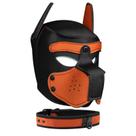 Máscara de neoprene para cachorros Pup Hood com focinho e coleira removíveis