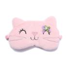 Máscara de olhos Cat Design Plush para crianças e adultos com laço