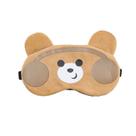 Máscara de olhos Cute Bear Plush Cartoon Sleep Mask com fones de ouvido