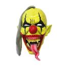 Máscara de palhaço de língua comprida, látex, traje de Halloween para rosto inteiro