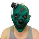 Máscara de palhaço engraçada em preto e branco para Halloween e festas