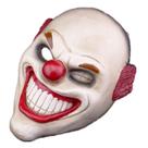 Máscara de palhaço, nariz vermelho, rosto assustador, festa de Halloween, látex, branco